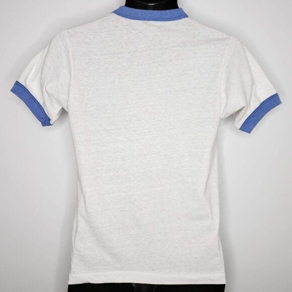 PC22 Basketball Tournament T Shirt Vintage 80s 1986 High School Ringer Tee - Picture 4 of 6